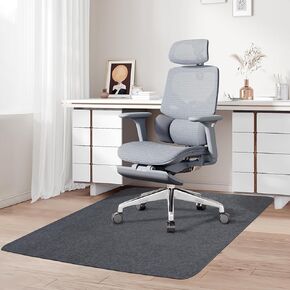Office Chair mat for Hardwood Tile Floor,55"x35" Anti-Slip Floor Protector for Home Office,Desk Chair Mat,Computer Chair mat for Rolling Chairs Charcoal Black