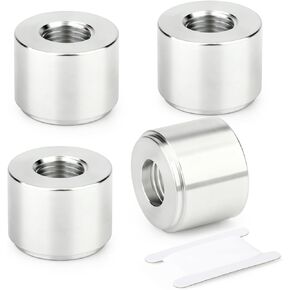 GASHER 4PCS Aluminum 1/8" NPT Weld On Bung Female Pipe Thread Weldable Fuel Tank Fittings