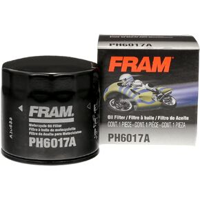 FRAM Extra Guard PH6017A, 10K Mile Change Automotive Replacement Interval Spin-On Engine Oil Filter for Select Motorcycle Models