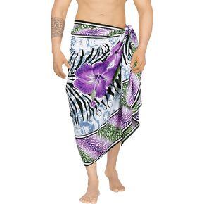 LA LEELA Men's Sarong Beach Cover Up Wraps Swim