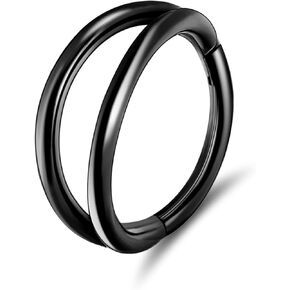 16G 18G Surgical Steel Nose Rings Septum Clicker Ring Daith Earrings Conch Piercing Jewelry Helix Cartilage Tragus Hoop Earring 8mm 10mm