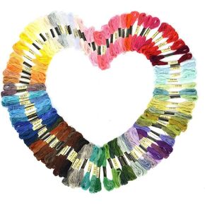 Yosoo 100 Colors Cross Stitch Cotton Embroidery Thread Floss Variegated Sewing Skeins Multi Color