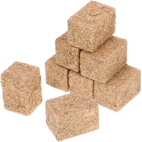 12 Pcs Mini Hay Bales for Crafts, Small Hay Bales Mini Bales Miniature Hayrick Mini Straw Hay Straw Bales Tiny Hay Bales for Dollhouse Autumn Harvest Decorative Table Craft Display