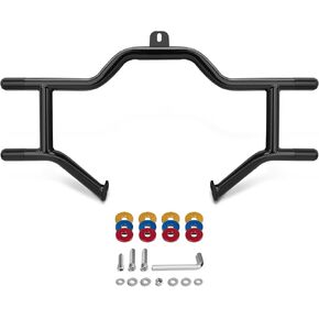Engine Guard Front Highway Crash Bar Frame Slider Protector w/Flat Washer Flat-Out Bar Fit for 2009-2024 Touring Road Glide Road King Street Glide Electra Glide CVO and Freewheeler Trike Models