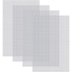 4 Pcs 30 x 20cm Large Plastic Cross Stitch Canvas Plastic Needlepoint Canvases Mesh Plastic Canvas Shapes Large Hole Plastic Mesh Canvas Sheets for Embroidery