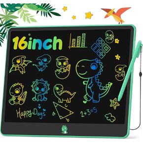Hockvill LCD Writing Tablet for Kids 16 Inch, Toys for Girls Boys Drawing Pad for 3 4 5 6 7 Year Old Kid, Toddler Doodle Board Christmas Birthday Gift for Children
