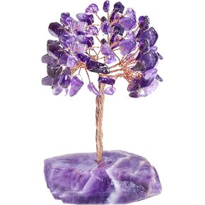 Handcrafted Amethyst Crystal Tree for Positive Energy, Elegant Home Decor,Natural Healing Gemstone Bonsai Tree, Perfect for Meditation, Reiki, and Feng Shui Ideal Gift for Birthdays, Anniversaries