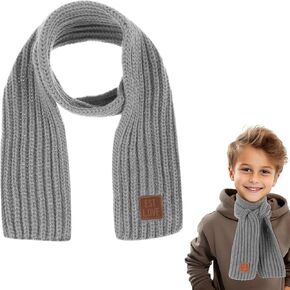 Warm Kids Winter Knit Scarves Soft Knitted Neck Warmer Scarf Warm Scarves Wrap for Boys Girls