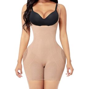 Lover-Beauty Women's Shapewear Tummy Control Bodysuit Open Bust Butt Lifting Body Shaper