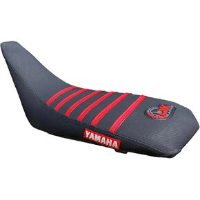 Yamah@ YFZ 450 Seat Cover 2004-2013 Multi-Grip Gripper Seat Cover - Custom-Fit ATV Seat Protector for Superior Comfort and Stylish Upgrade (All Black/Red Ribs)