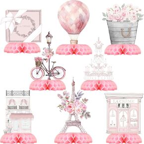 Girl Horse Party Centerpiece Set - Horse Honeycomb Girl Birthday Decorations and Horse Table Toppers for Kids' Horse-Themed Birthday and Baby Shower Table Decor