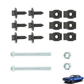 Front Leaf Spring Bracket Mounting Eye Bolts Replacement for 1967-1981 Camaro/Firebird 1968-1979 Nova 1974 GTO/Ventura/Oldsmobile Omega/Buick Apollo K00038-EB