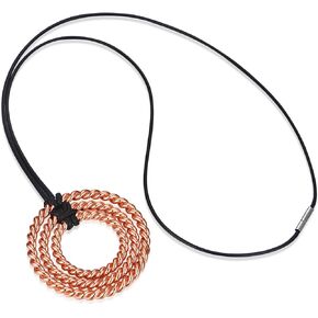 Tensor Rings Copper, 3 Ring Cubit Tensor Pendant, Tensor Rings Set Trio Ra-Mu Viking Sacred Continent Cubit 404Mhz, 443Mhz, 68Mhz Amulet Pendant Energizing Necklace Copper Torus Energy