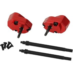 Metal 1/18 RC Crawler TRX4m Front Rear Straight Axle Heightened to Be Portal Axle Universal Joint CVD Shafts C-hub Upgrade Parts 20231108 (Rear-Black)