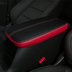 LEXLEY Armrest Box Cover Center Console Pad Waterproof Anti-Scratch Leather Protector Covers For Chevrolet Equinox 2018 2019 2020 2021 2022 2023 2024-Black Stitches