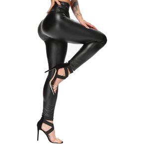 السراويل الجلدية للنساء فو الجلود طماق مثير أسود أحمر custumes الجوارب نحيل لعارضة in Kuwait