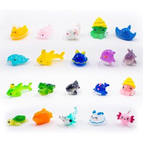 40 قطعة من حيوانات الراتنج المحيط الصغيرة، تماثيل الحيوانات البحرية المصغرة، تماثيل صغيرة للمناظر الطبيعية لحوض السمك، ديكورات بيت الدمى لخزان الأسماك DIY، ملحقات الحديقة الصغيرة in Kuwait