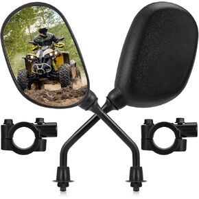 Kemimoto Motorcycle Rear View Mirror 360 Degrees Ball Type Rearview Mirror with 7/8" Handlebar Mount Clamp Compatible with Motocycle Scooter Sportsman Dirt Bike Cruiser and more
