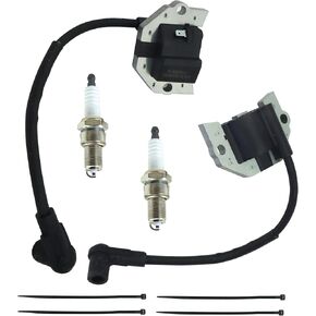 2 Sets of 21171-0745 Ignition Coils Module for Kawasaki FH721V FH601V FH641V FH661V FH680V Lawn Mowers Engine with Spark Plug,Replaces for KM 21171-0742 21171-0713 21171-7039