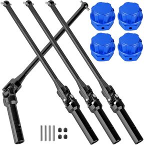 RC Drive Shaft Axles Upgrades Part for 1/5 KRATON 8S BLX Outcast 8S BLX,4PCS Front Rear CVD Driveshaft w/Wheel Hex Nuts Hop Ups,Black & Titanium