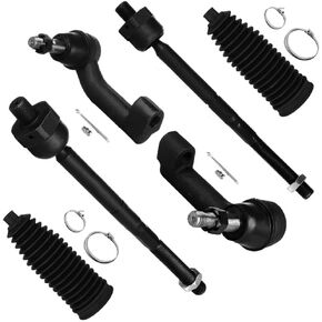 SCITOO 6pcs Front Suspension Kit Outer Inner Tie Rod End w/Boot Replacement For 2007-2016 For Ford Expedition 2009-2017 For Ford For F-150 2007-2016 For Lincoln Navigator