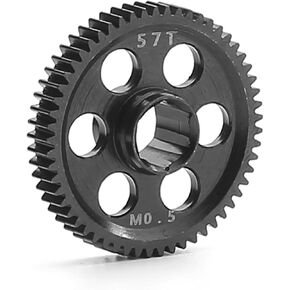 RC Car Metal Spur Gear 0.5M 57T Hardened Steel Main Gear 311196 for Arrma 4WD 1:18 Typhon Grom Small Scale Buggy Granite Grom Monster Truck Moiave Grom Desert Truck