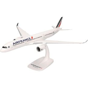 Herpa Snap-fit Airplane Model Airbus A350-900 Air France on Scale of 1:200, Plastic Miniature with pedastal, Model Building, Collectors Edition