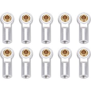 RC Link Rod Ends 10pcs Aluminum M3 RC Link Tie Rod End Ball Joint Head Holder Linkage Part