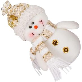 TOYANDONA 1PCS Christmas Doll Decoration, 8. 6 inch Snowman Doll Ornaments Plush Christmas Snowman Doll for Christmas Tabletop Decorations in Saudi Arabia