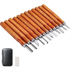 BeNICE1 ZiOR4-14-piece CR-V alloy steel engraving tool set with blade protective cover., carving kit, for beginner DIY woodworking kit, carving tools with helmets.