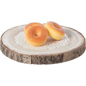 Vintiquewise Barky Natural Wood Slabs Rustic Ornament Slice Tray Table Charger - 10 Inch Dia