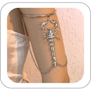 Scorpion Tassel Chain Arm Cuff Open Arm Bracelet Upper Arm Cuff Wrap Bracelet Jewelry for Women