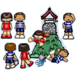 Story Time Felts Jack & Jill Felt Figures for Flannel Board Stories Plus Activity Pages Preschool Toddler 12 Pieces