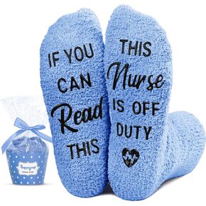HAPPYPOP Nurse Gifts for Men Women - Male Nurse Gifts Ideas Nurse Practitioner Gifts for Men Nurse Week Gifts, Nurse Socks Novelty Nurse Fuzzy Socks