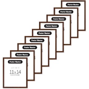 8"x10" Dark Brown Wood Frames -8x10 Poster Frames Frame for Wall Art, Frame for Poster, 8 x 10 Frame Wood, Art Frames 8x10, Wood Poster Sized Frame to Fit 8x10 Picture - Pack of 1