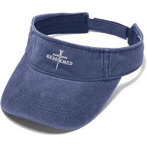 Redeemed, Cross Nails, Faith, Christian Cross, Cap Sun Visor Hat for Teens Golf Hat Reversible