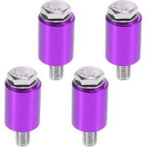 4 Pcs Car Engine Motor Hood Vent Spacer Riser Hood Vent Spacer Riser Kit Aluminum Alloy 8mm Purple