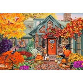 Vermont Christmas Company Cozy Autumn Jigsaw Puzzle 100 Piece, Large Pieces Perfect for Kids and Seniors