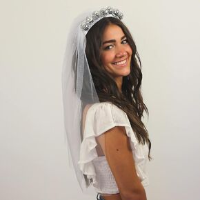 Pop Fizz Designs Last Disco Bachelorette Party Veil for Brides