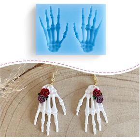 KEOKER Halloween Polymer Clay Molds for Jewelry, Polymer Clay Earring Molds, 3D Clay Mold, Clay Molds for Halloween Polymer Clay Earrings Decoration (Substitute Polymer Clay Cutters)