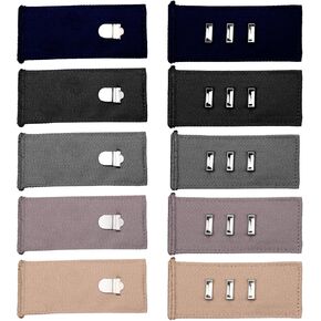 Molain Waist Extenders with Metal Hook, Adjustable & Invisible Pants Waist Extenders for Jeans Pants Trousers Skirts