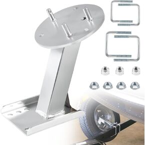 3001.0064 Spare Tire Mount for Trailer, Spare Tire Carrier Heavy-Duty Nickel-Plated Steel High-Mount Bracket Fits Most 4 & 5 & 6 Lugs Wheels, Holds 4.5'', 4.75'', 5" Bolt Pattern, Easy to Install