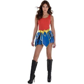 Party City Wonder Woman Tutu Costume for Women - DC Comics Costume Includes Tutu with Built-in Boy Shorts - Costumes for Halloween, Birthday Parties, & Themed Events Multi
