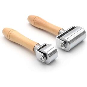 Leather Glue Laminating Roller Leather Press Edge Roller Platen Tools for Craft DIY (2.36 inch +1 inch)