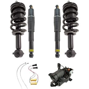 TRQ Rear Air Socks & Front Struts with Electric Conversion & Compressor for GM
