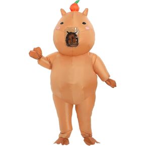 Inflatable Capybara Costume for Adult Halloween Blow up Costumes Funny Inflatable Costumes for Cosplay Costume Women Men