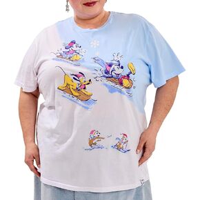 Loungefly Disney Mickey and Friends Winter Wonderland Tee Shirt Large