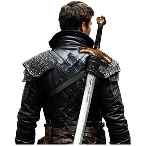 Joukavor Sword Back Holster Leather Sword Holder Back Strap Sword Frog Shoulder Medieval Accessory