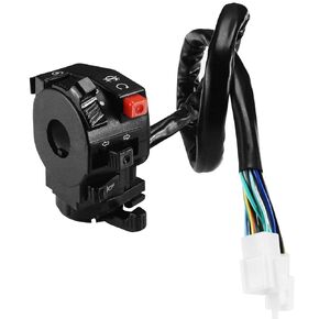 PRO BAT Handlebar Control Switches 9 Pins (8 Wires) + 4 Pins Male Plug for 7/8'' 22mm Handle Bar Kill Start Turning Light Choke Horn Switch Button Housing for 200cc 250cc Pit Quad Dirt Bike ATV