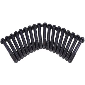 18PCS Cylinder Head Bolt Compatible for Isuzu 4HK1 4HE1 4.8L 5.2L NPR 1998-2009,NRR 2005-2010